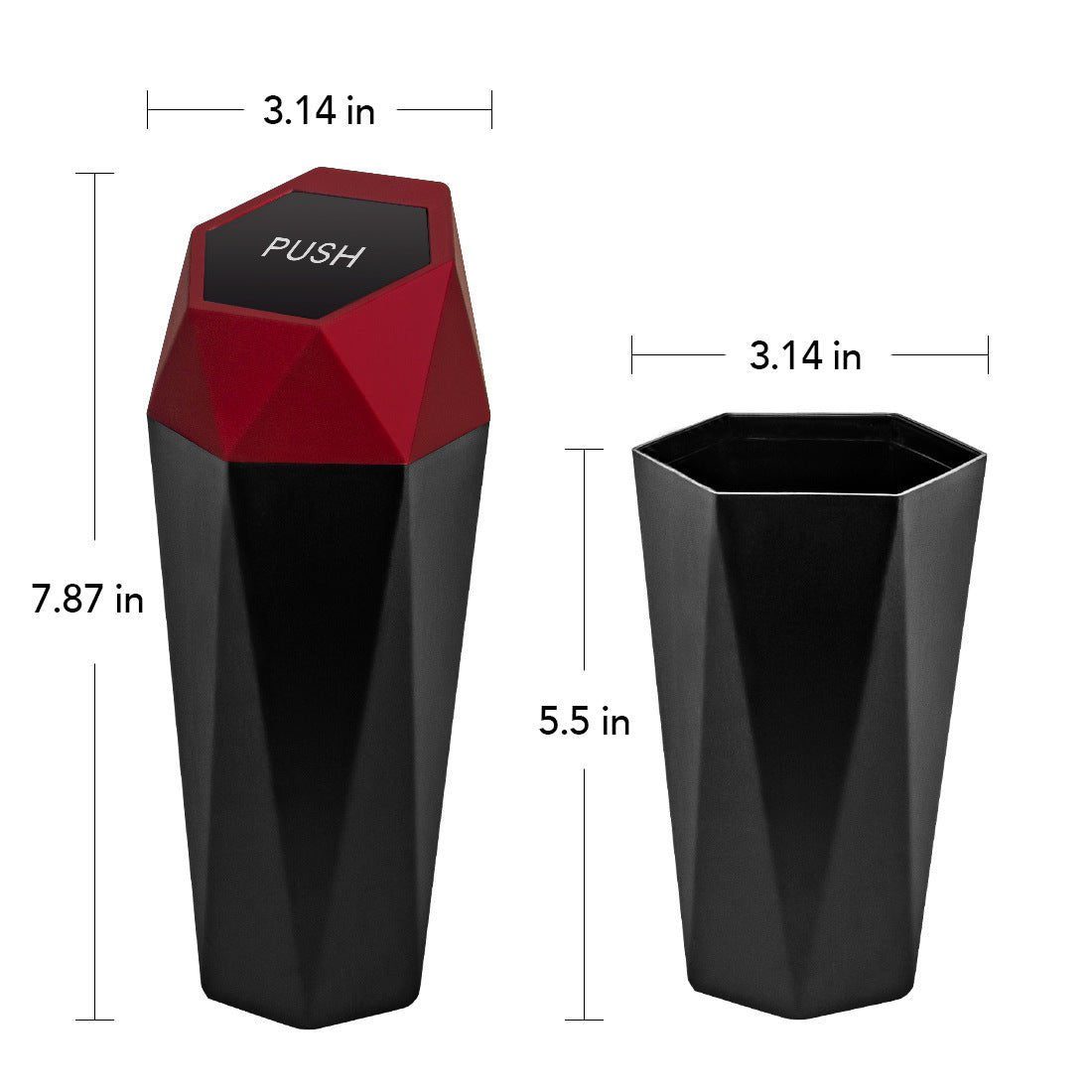 Car Trash Bin Mini Car Cup Holder Diamond Trash Bin Desktop Storage Box Car Trash Bin Trash Bin