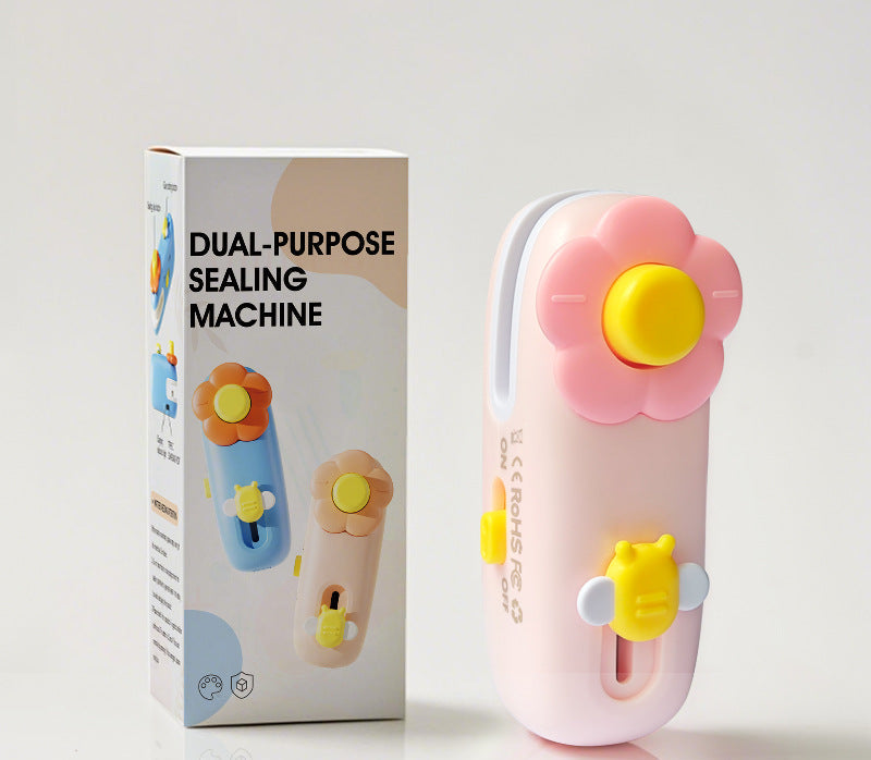 Mini Sealing Machine Small Household Hand Pressure Plastic Sealing Machine Snack Plastic Bag Sealer Food Preservation Sealing Clip