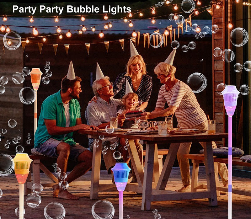 Cross-border street light bubble machine blowing bubble automatic bubble machine music light outdoor children's toys wedding atmosphere