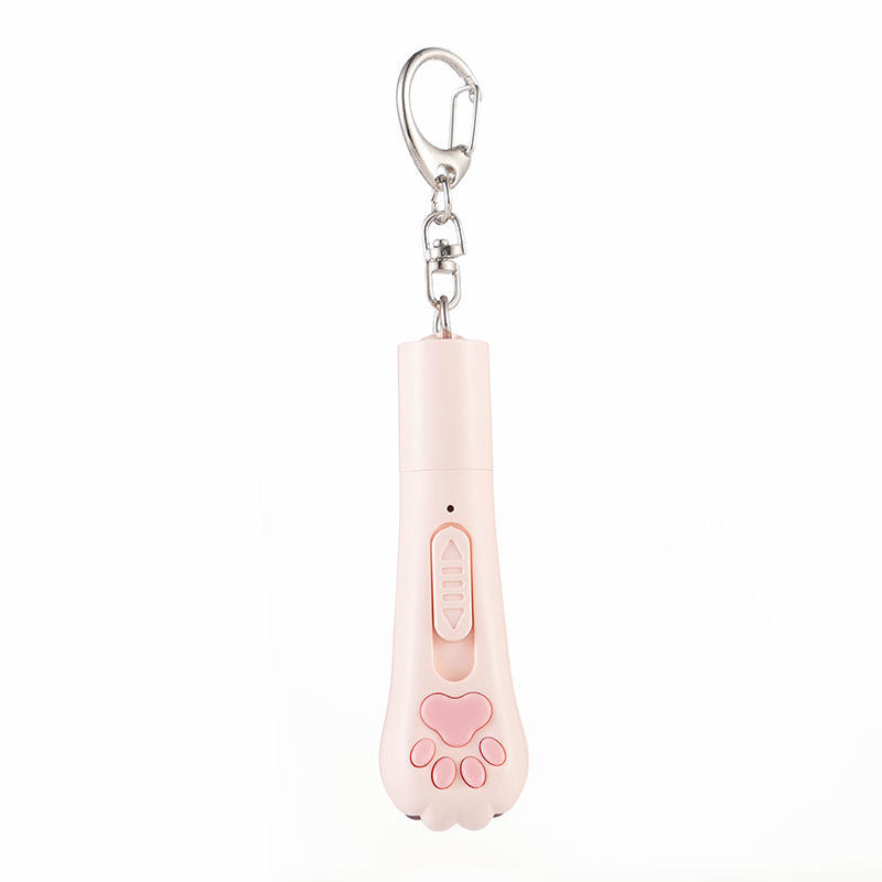 Cat Teasing Toy USB Rechargeable Multifunctional Cat Teaser Wand Uv White Light Multiple Pattern Projection Pet Supplies