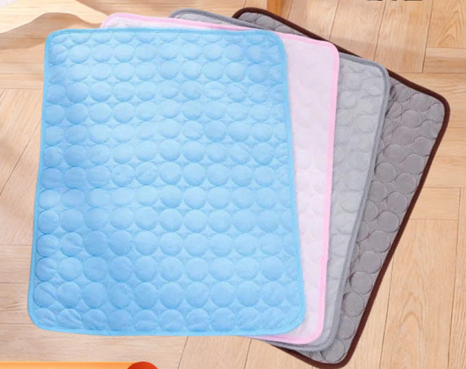 Cross-Border Wholesale Pet Ice Silk Mat, Summer Cooling Cat Sleeping Mat, Cool Floor Mat, Cat Cooling Mat, Dog Ice Silk Mat