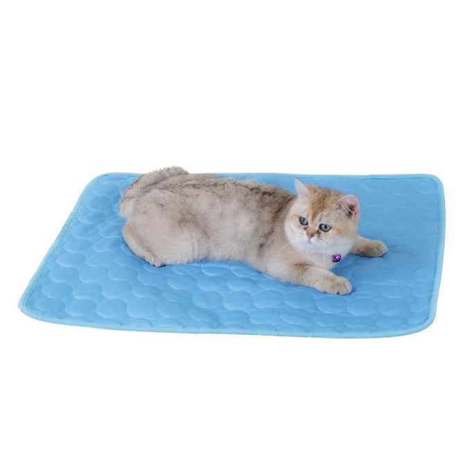 Cross-Border Wholesale Pet Ice Silk Mat, Summer Cooling Cat Sleeping Mat, Cool Floor Mat, Cat Cooling Mat, Dog Ice Silk Mat