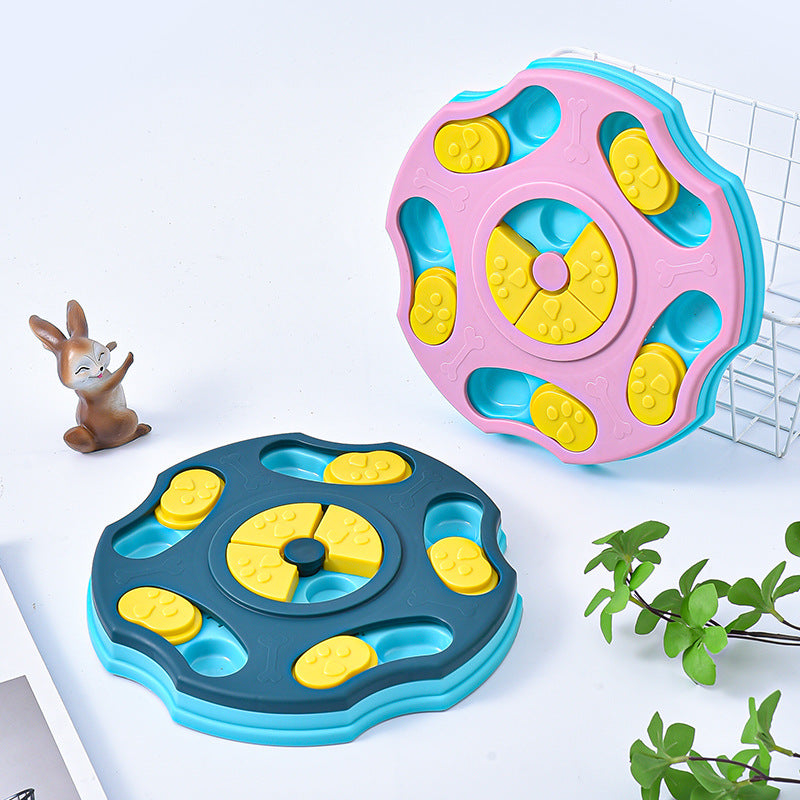Pet educational toy feeder dog toy Amazon new antiboredom artifact interactive turntable into food dog bowl