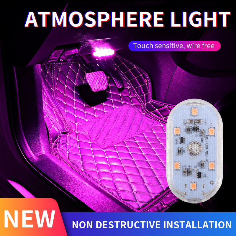 Car Reading Light Strong Magnetic Led Interior Light USB Charging Roof Light Trunk Light Car Lighting Modification Universal