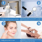 Ice Ball Beauty Device, Ice Muscle Ball, Golden Ice Cooling Compress, Stainless Steel, Facial Massage, Ice Wave Ball, Beauty Ice Compress