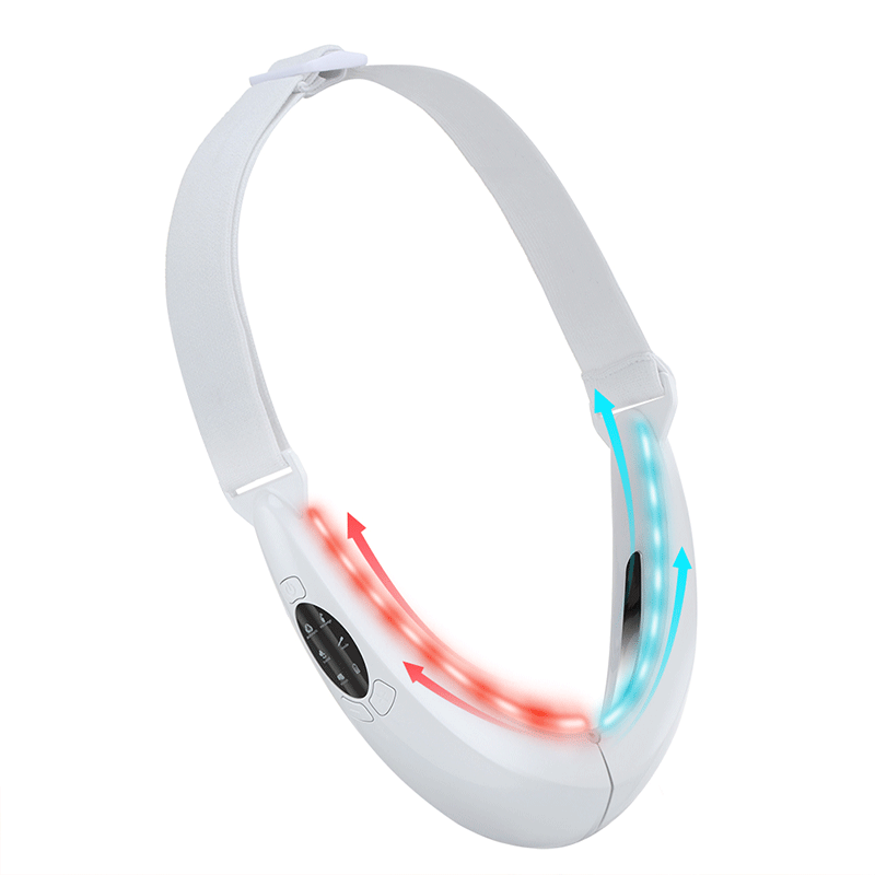 Cross-Border Hot-Selling Product Ems Microcurrent V-Face Device with Colored Light, Vibration Massage, Double Chin Facial Beauty Device