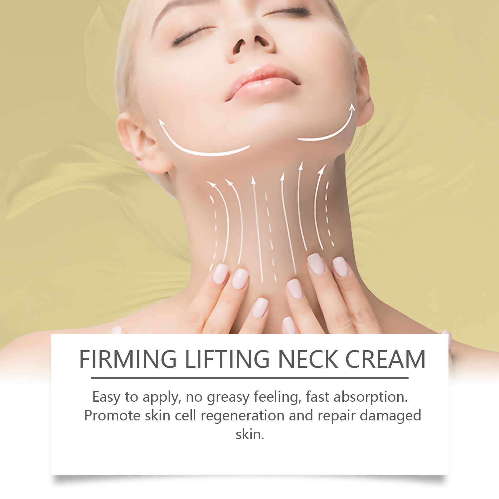 Neck Revitalizing Roller Cream Gentle Care and Soothing for the Skin of the Neck, Moisturizing and Nourishing, Easy-To-Absorb Hydrating Roller Cream