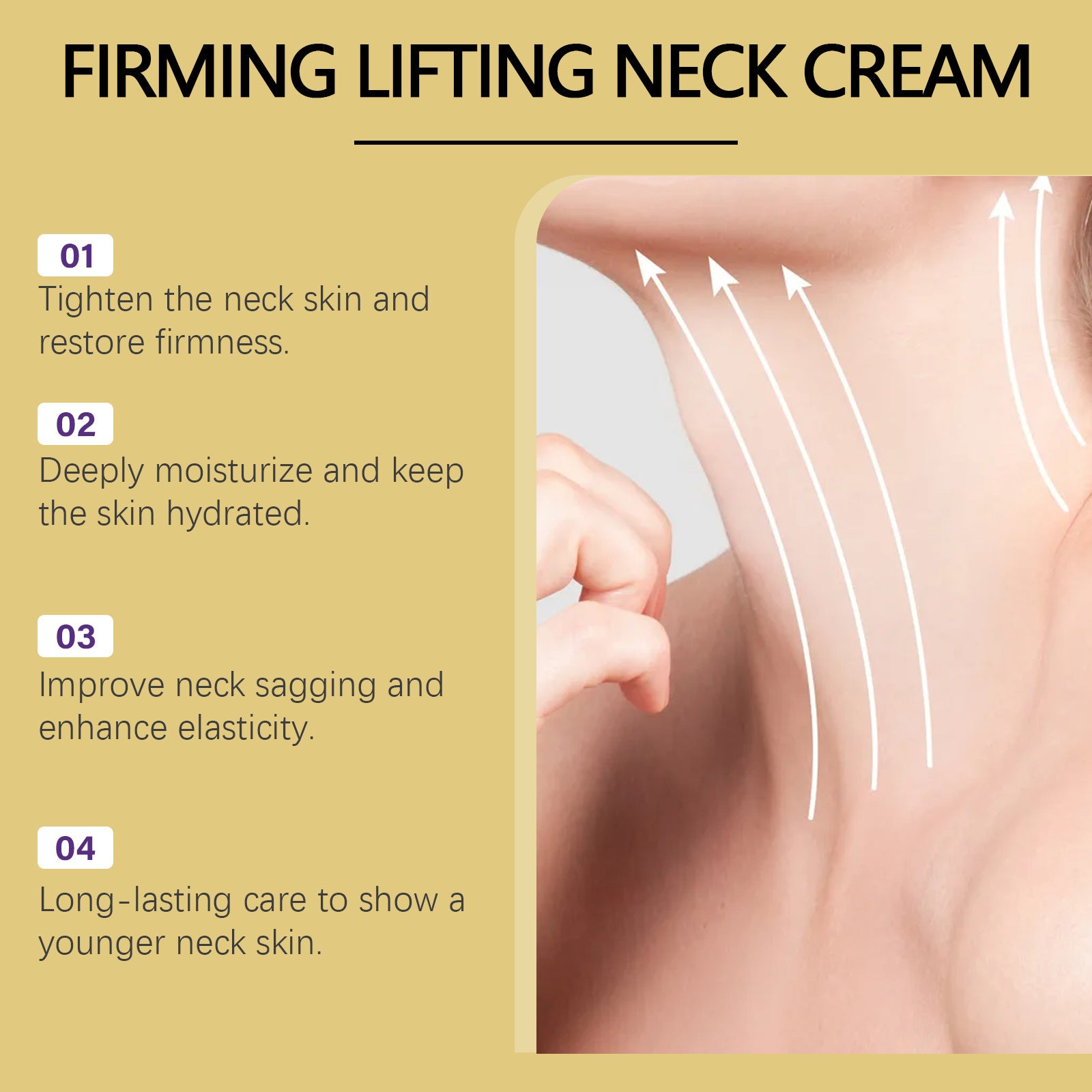 Neck Revitalizing Roller Cream Gentle Care and Soothing for the Skin of the Neck, Moisturizing and Nourishing, Easy-To-Absorb Hydrating Roller Cream