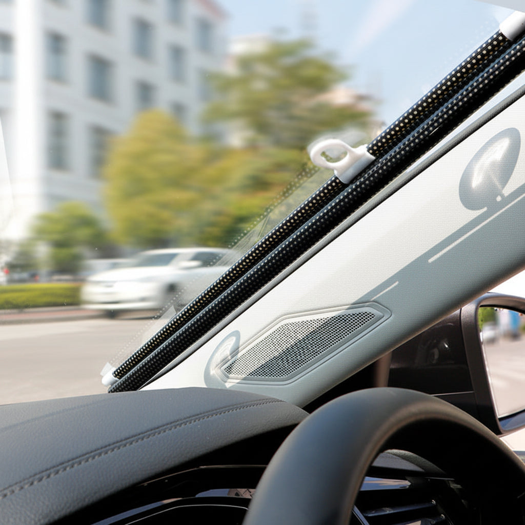 Cross-Border Car Sunshade Sun Protection and Heat Insulation Curtain Car Automatic Retractable Sunshade Automatic Roller Blind Sunshade