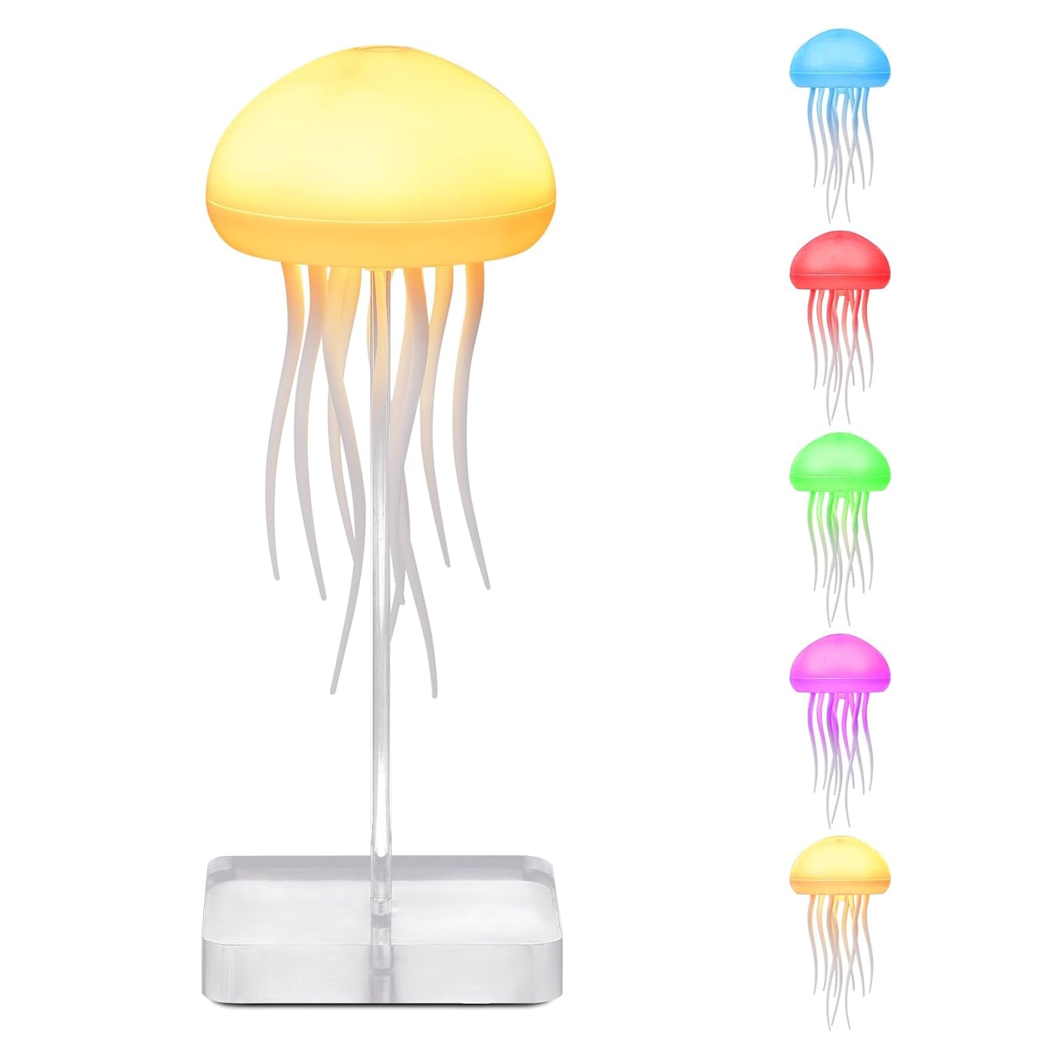 Jellyfish Lamp Voice-Controlled Color-Changing Night Lamp