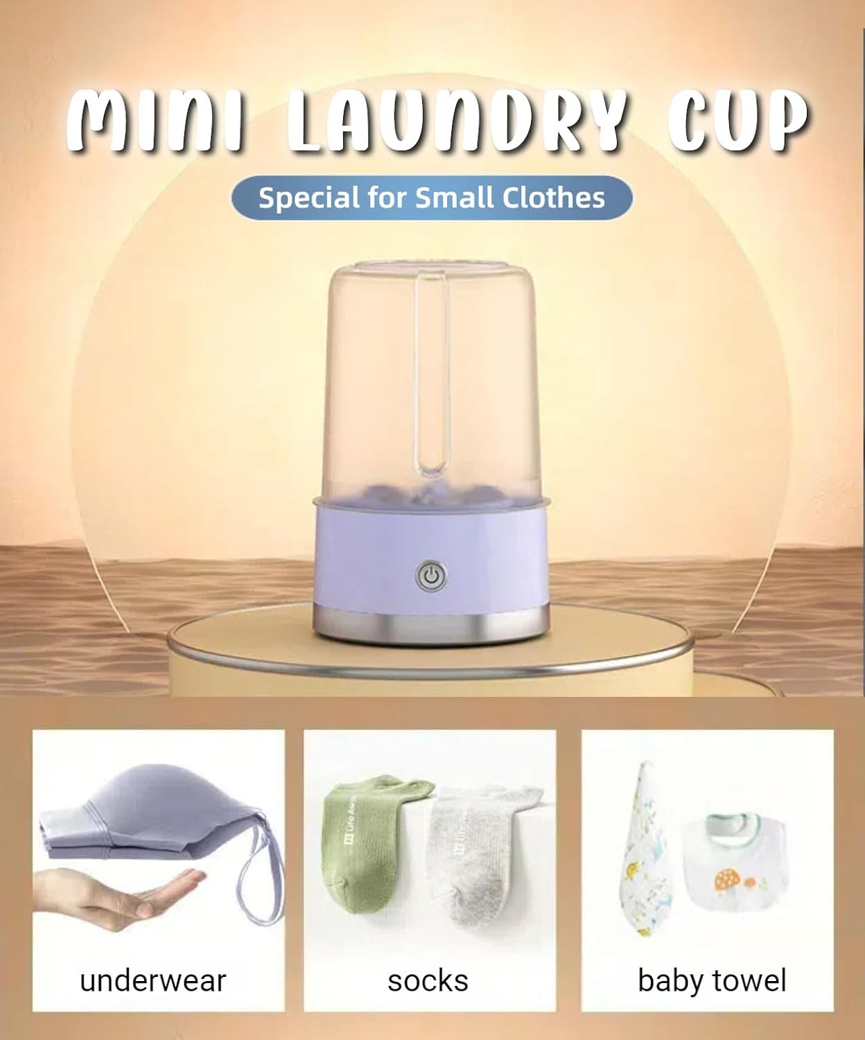 Rechargeable Mini Washing Machine for smaller clothes.