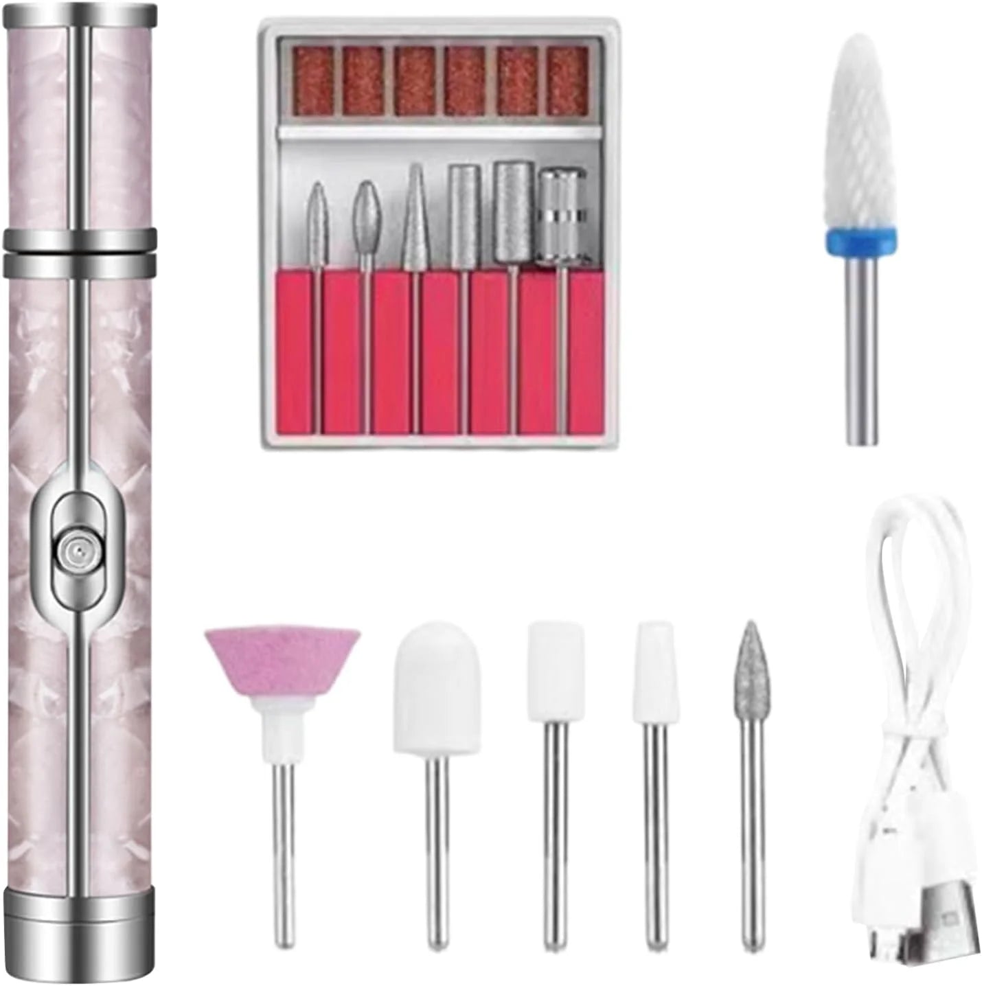 Nail Drill Kit | Electric Nail Drill Machine | Professional, USB Rechargeable Manicure