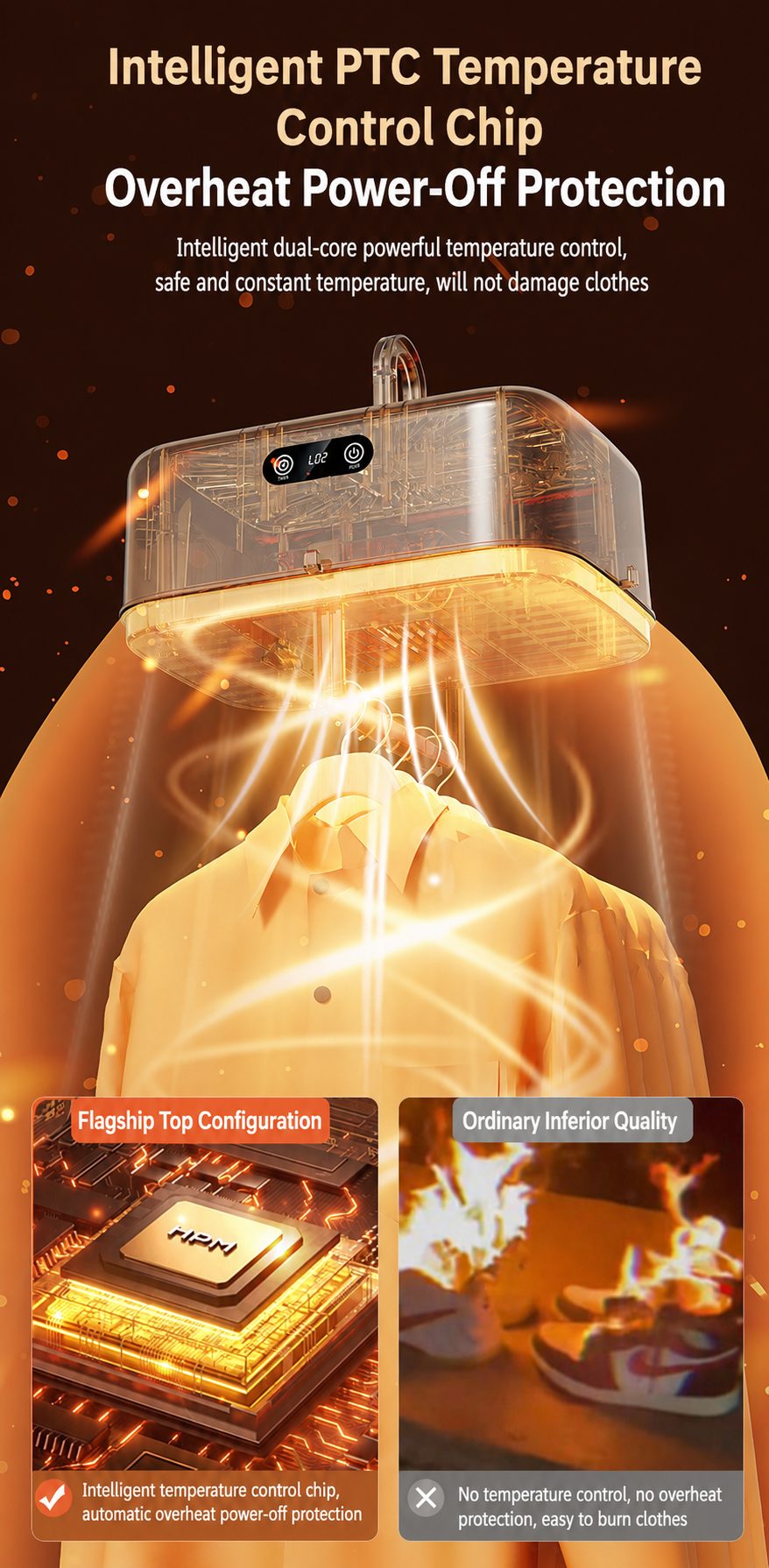 Ultra-Fast Smart Mini Dryer with Quick-Fold Design