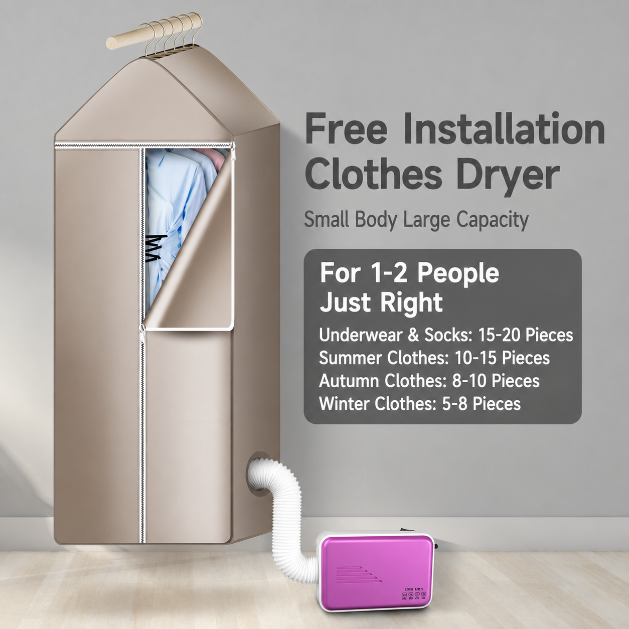Ultra-Fast Portable Clothes & Footwear Dryer