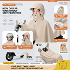 Electric Vehicle-Specific Raincoat, Single-Person Full-Body Rain Cover, Unisex All-In-One Riding Poncho