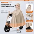 Electric Vehicle-Specific Raincoat, Single-Person Full-Body Rain Cover, Unisex All-In-One Riding Poncho