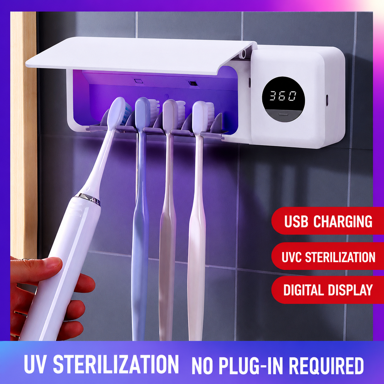 Household Toothbrush Sterilizer Intelligent Wall-mounted