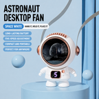 Handheld Cartoon Astronaut USB Desktop Neck Fan