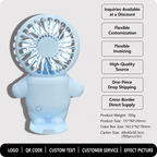 Handheld Cartoon Astronaut USB Desktop Neck Fan