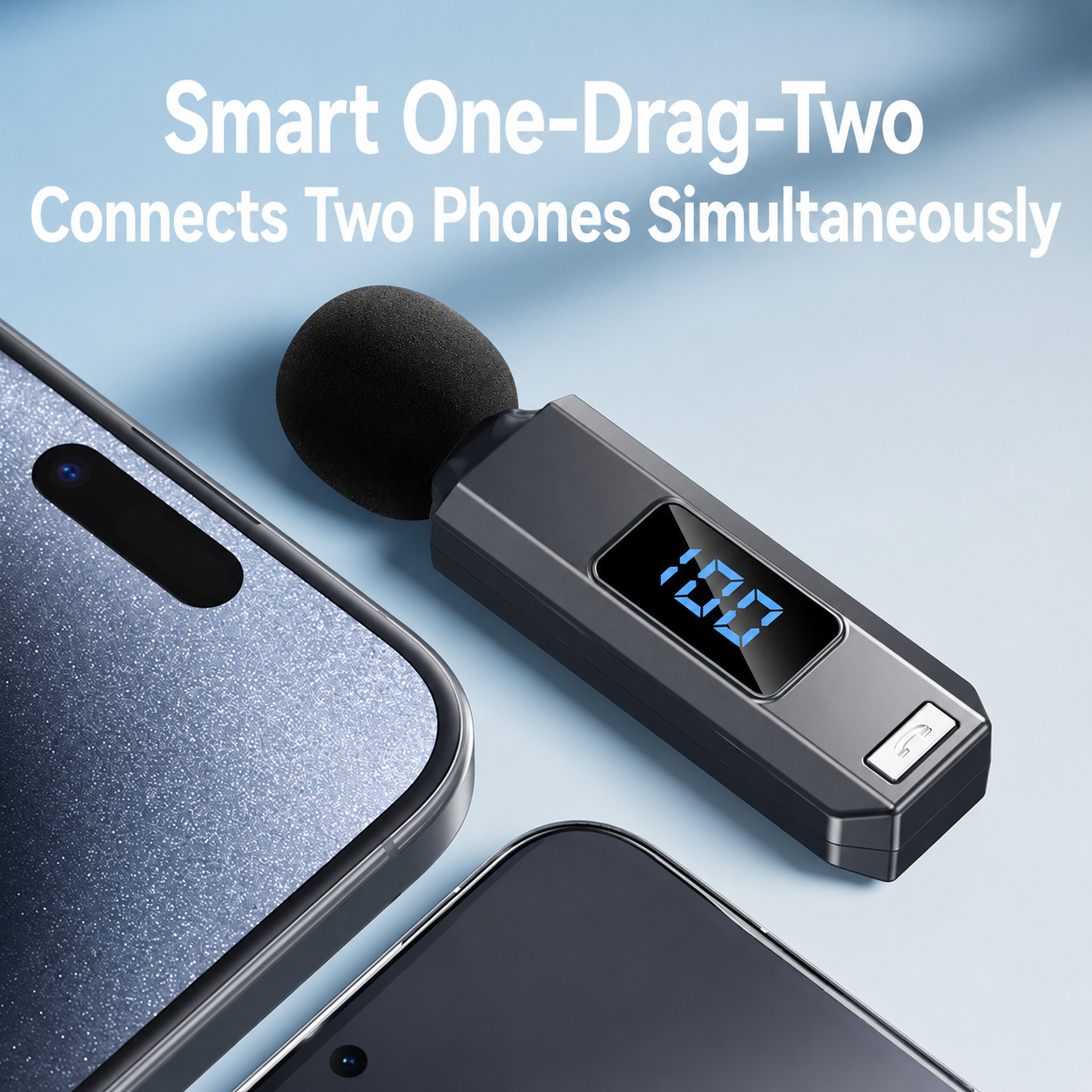Microphone Earphones Bluetooth Wireless Sports Clip-On Style for Cycling, Driving, Calling