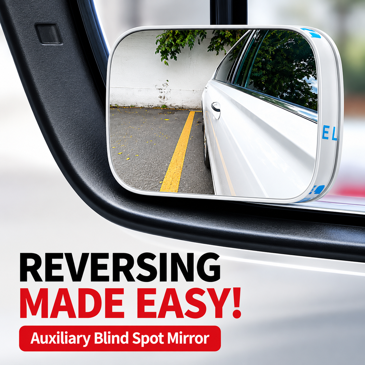 Square rearview mirror small round mirror