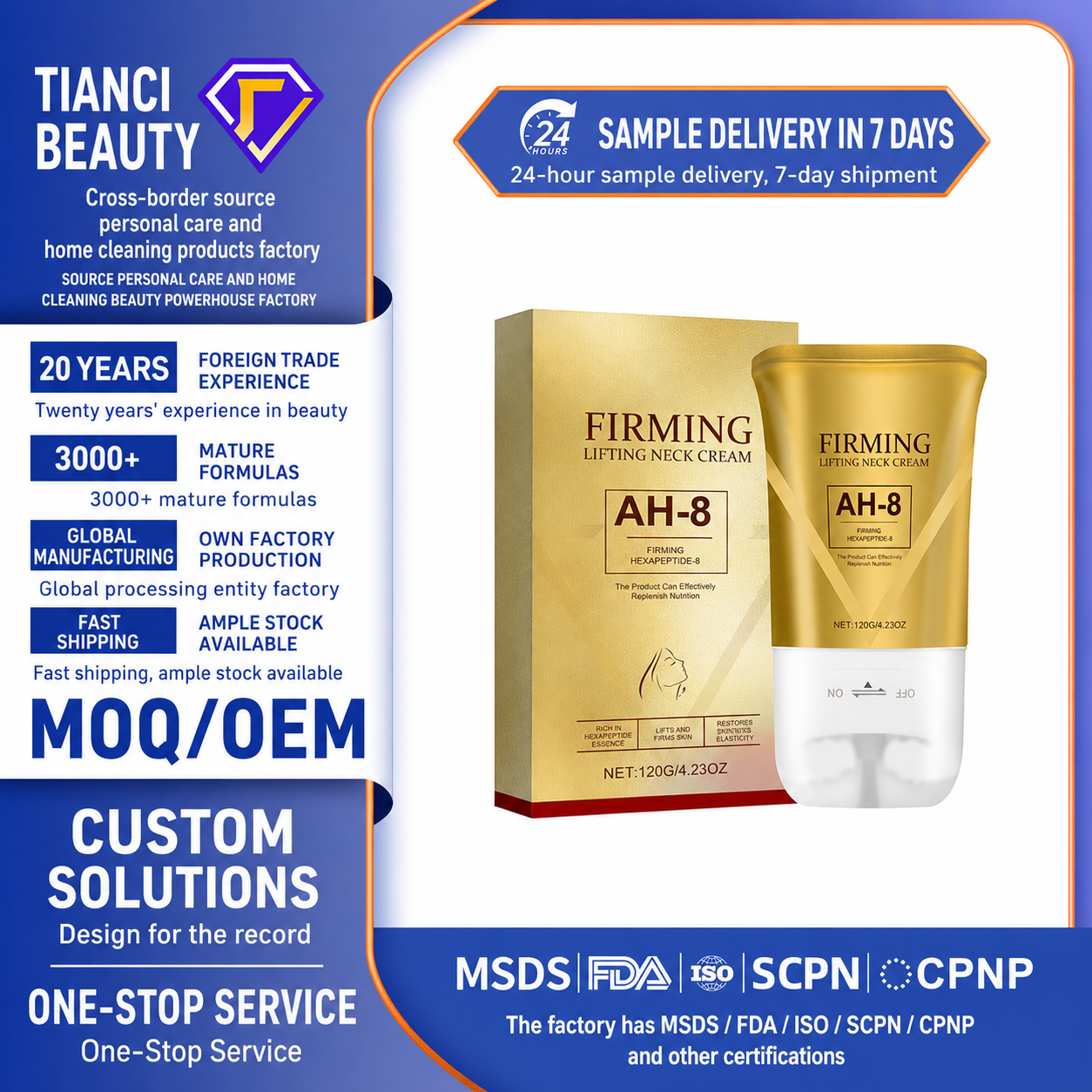 Neck Revitalizing Roller Cream Gentle Care and Soothing for the Skin of the Neck