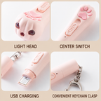Cat Teasing Toy USB Rechargeable Multifunctional Wand Uv White Light