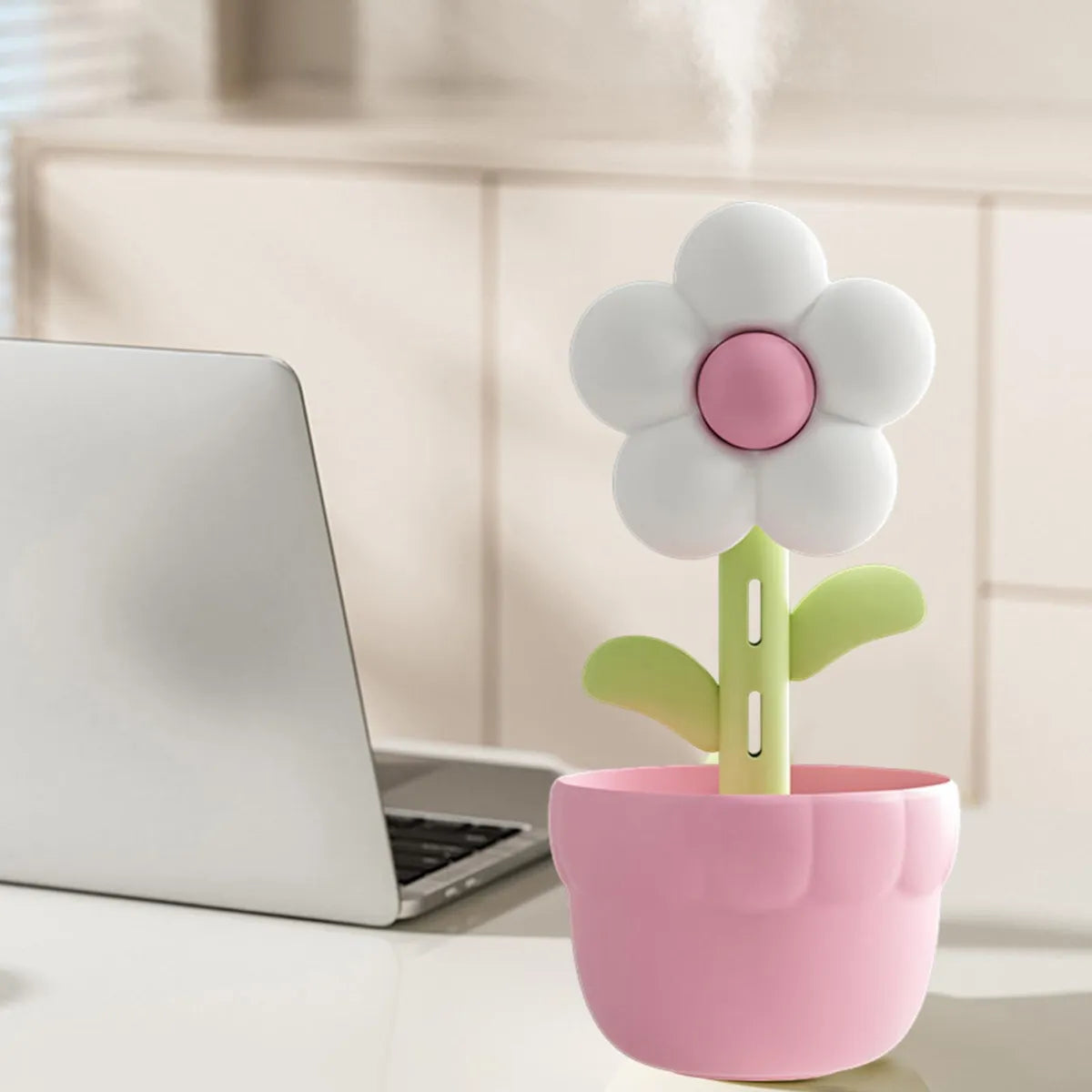Mini Flower Humidifier Bedroom Rechargeable  Lamp