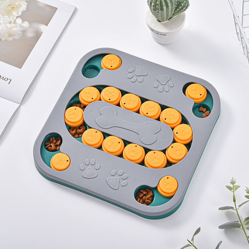 Pet educational toy feeder dog toy Amazon new antiboredom artifact interactive turntable into food dog bowl