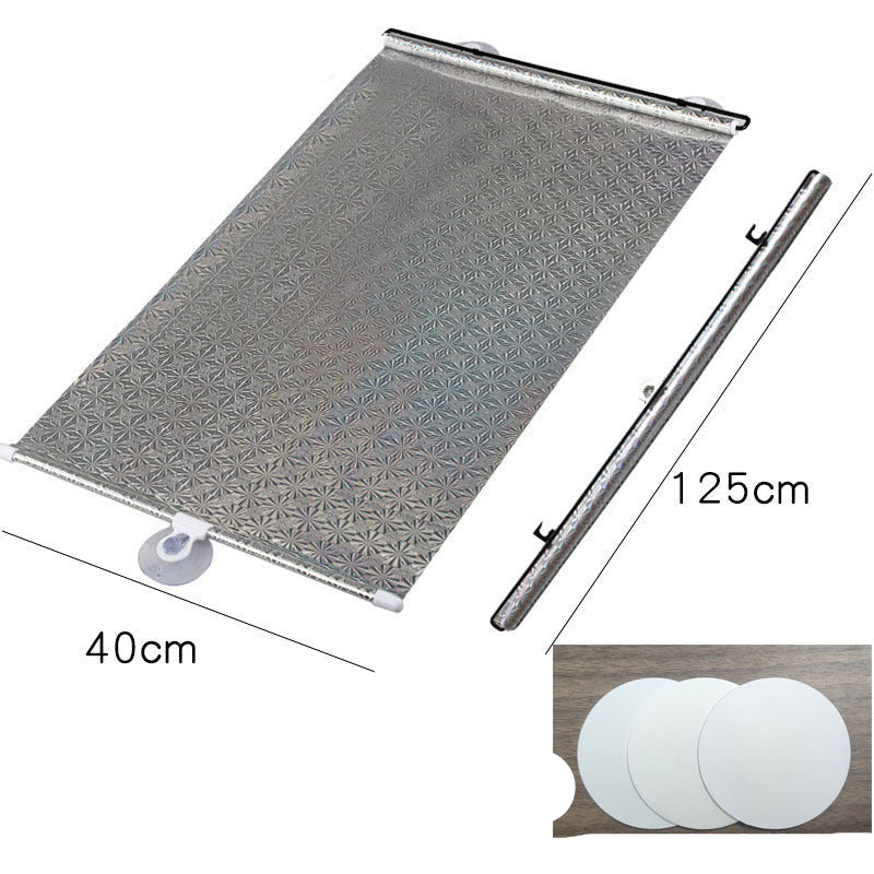 Cross-Border Car Sunshade Sun Protection and Heat Insulation Curtain Car Automatic Retractable Sunshade Automatic Roller Blind Sunshade