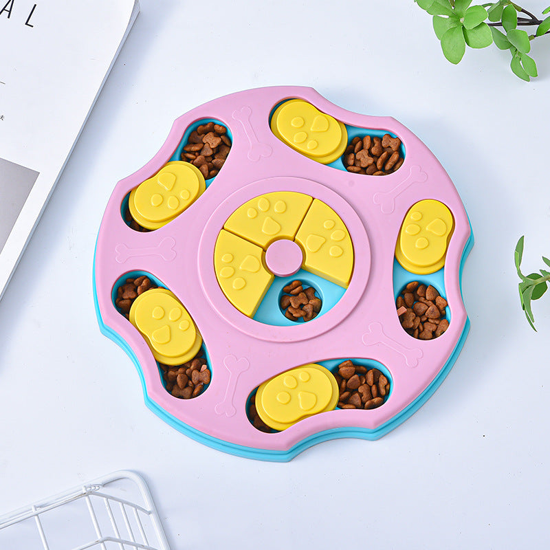 Pet educational toy feeder dog toy Amazon new antiboredom artifact interactive turntable into food dog bowl