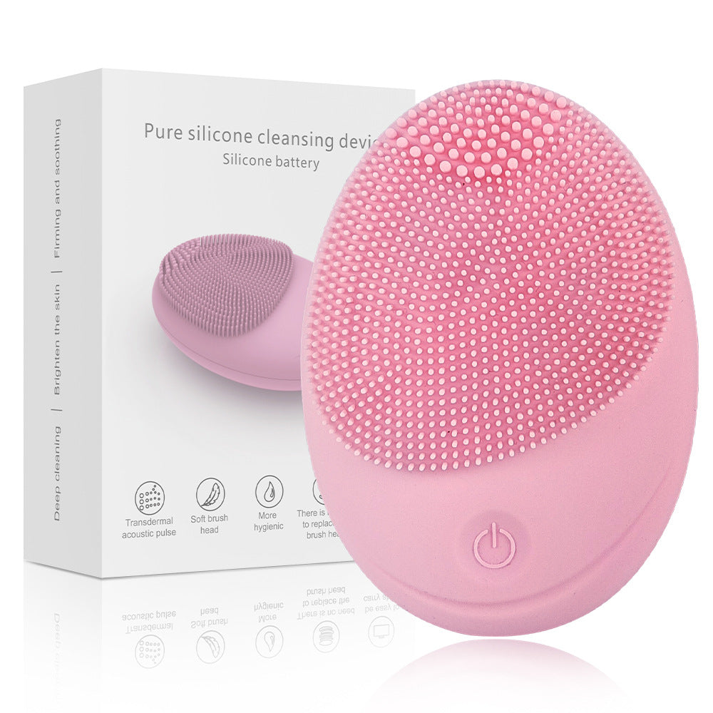 Electric Facial Cleanser Pore Cleaner Rechargeable Silicone Facial Cleanser for Women and Men Sonic Vibration Facial Cleansing Brush