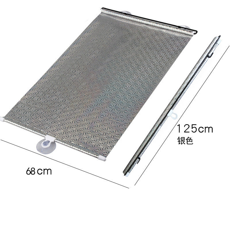 Cross-Border Car Sunshade Sun Protection and Heat Insulation Curtain Car Automatic Retractable Sunshade Automatic Roller Blind Sunshade