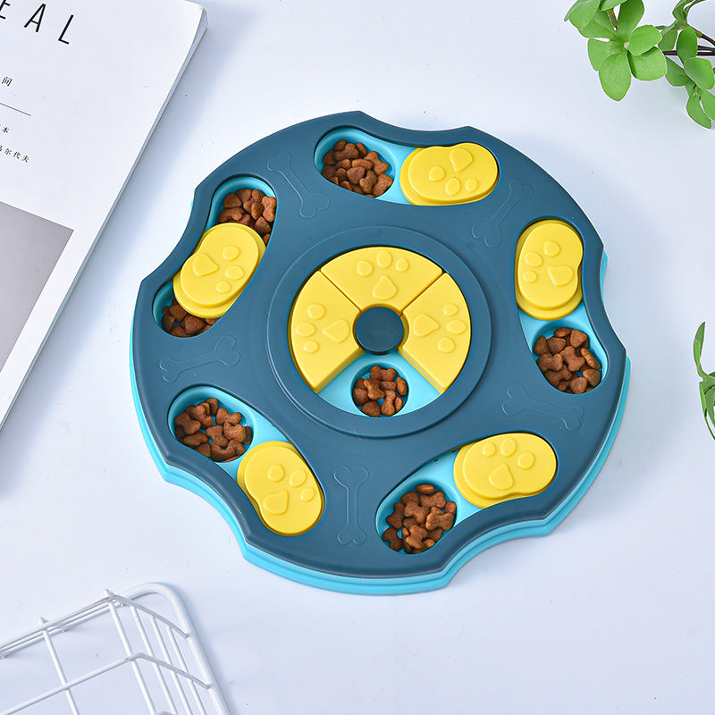 Pet educational toy feeder dog toy Amazon new antiboredom artifact interactive turntable into food dog bowl