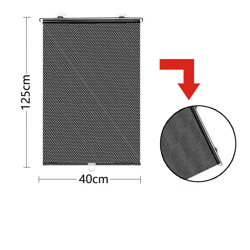 Cross-Border Car Sunshade Sun Protection and Heat Insulation Curtain Car Automatic Retractable Sunshade Automatic Roller Blind Sunshade