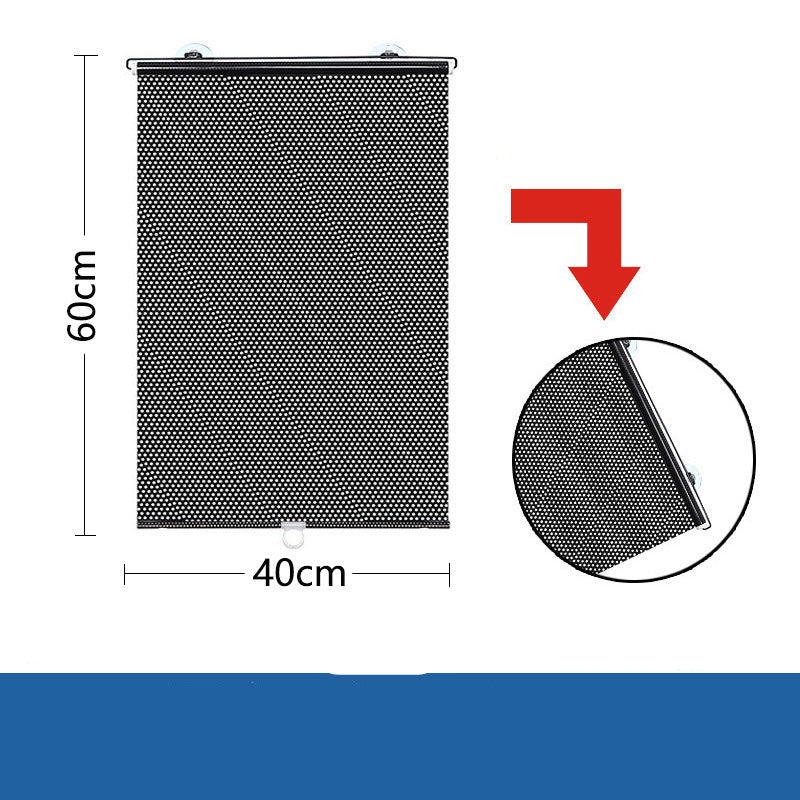 Cross-Border Car Sunshade Sun Protection and Heat Insulation Curtain Car Automatic Retractable Sunshade Automatic Roller Blind Sunshade