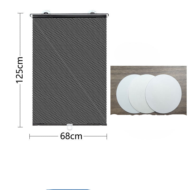 Cross-Border Car Sunshade Sun Protection and Heat Insulation Curtain Car Automatic Retractable Sunshade Automatic Roller Blind Sunshade