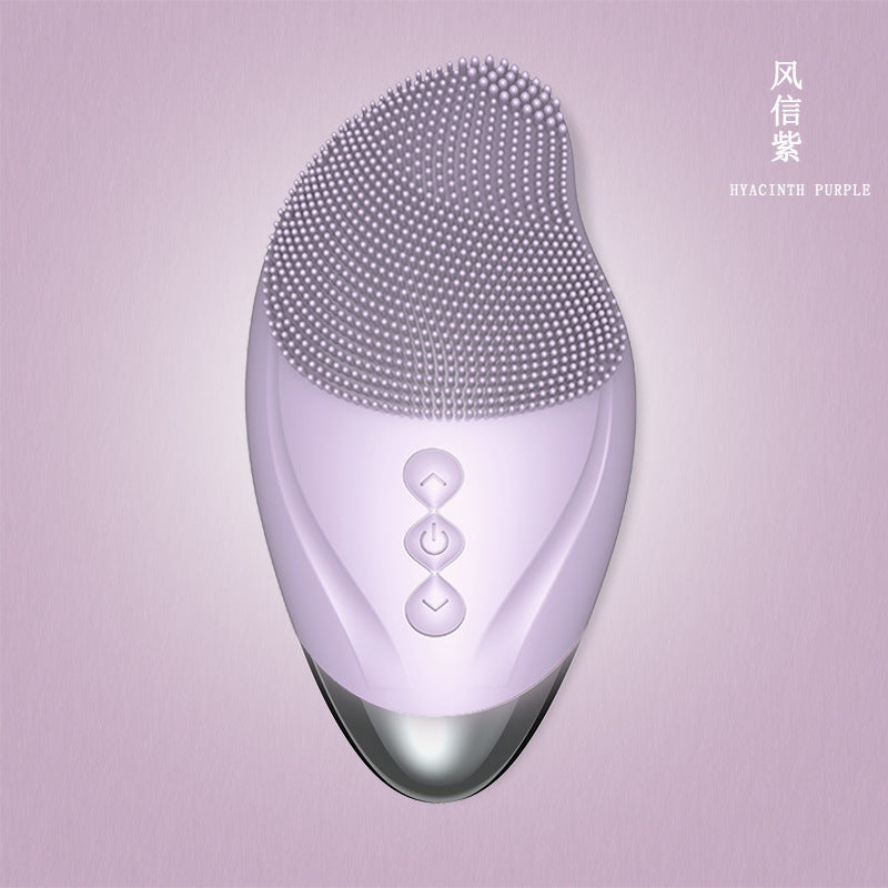 Electric Facial Cleanser Pore Cleaner Rechargeable Silicone Facial Cleanser for Women and Men Sonic Vibration Facial Cleansing Brush