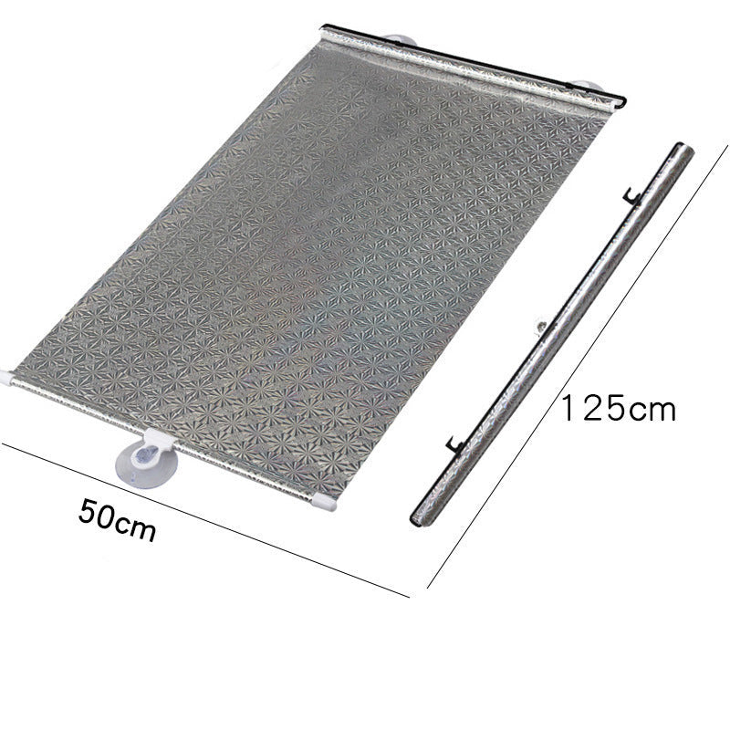 Cross-Border Car Sunshade Sun Protection and Heat Insulation Curtain Car Automatic Retractable Sunshade Automatic Roller Blind Sunshade