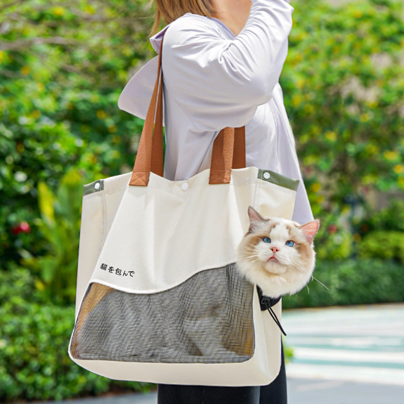 Pet Outgoing Bag Wholesale Cat Bag Crossbody Portable Cat Bag Small Dog Outcrop Dog Shoulder Bag Dog Supplies