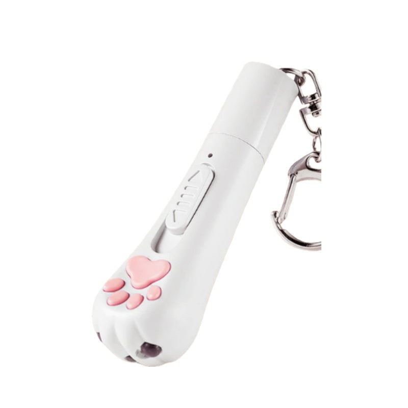 Cat Teasing Toy USB Rechargeable Multifunctional Cat Teaser Wand Uv White Light Multiple Pattern Projection Pet Supplies