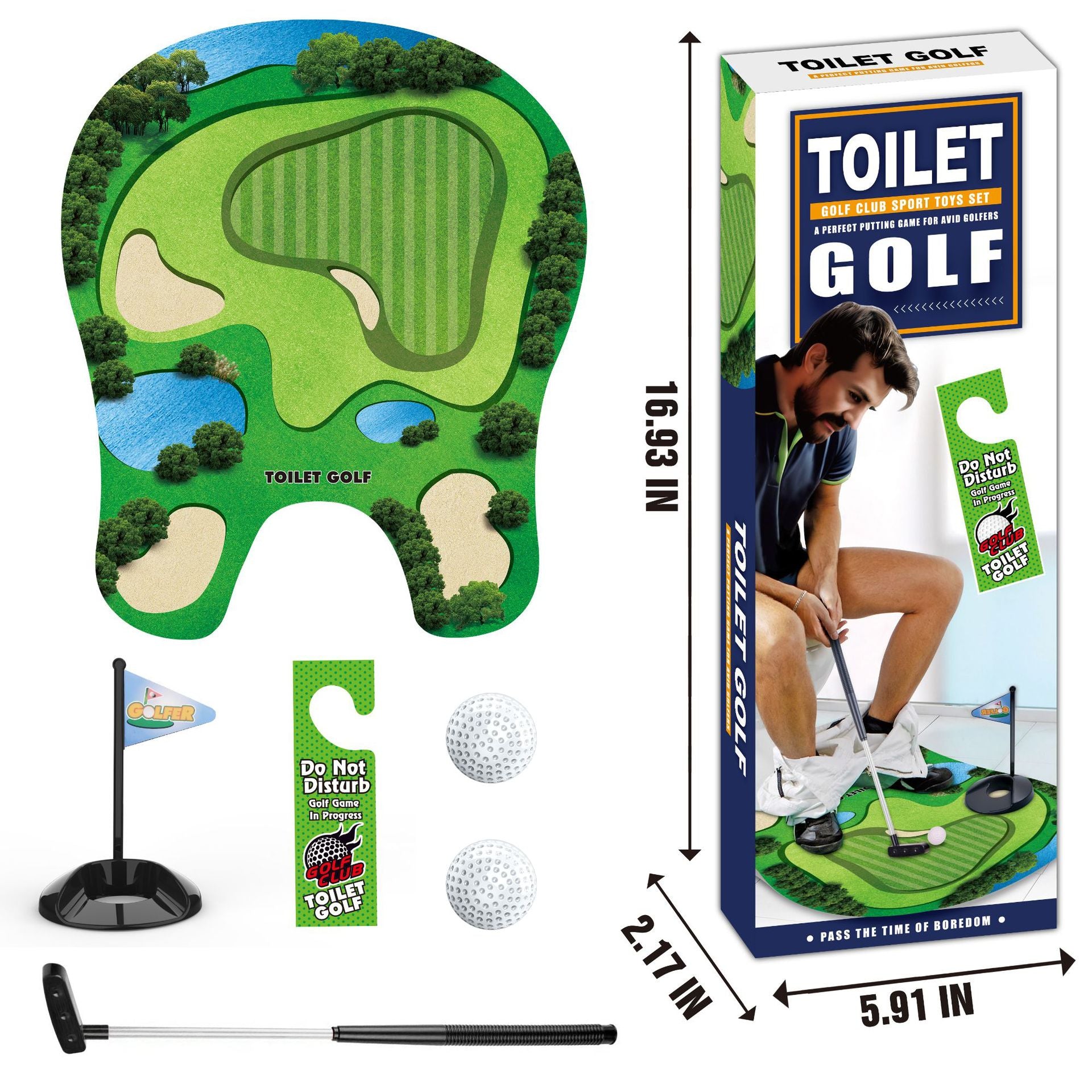 Cross-border toys toilet golf toilet mini set leisure entertainment sports toys toilet golf