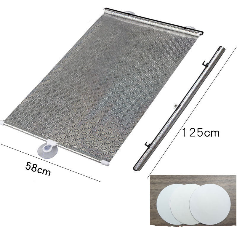 Cross-Border Car Sunshade Sun Protection and Heat Insulation Curtain Car Automatic Retractable Sunshade Automatic Roller Blind Sunshade