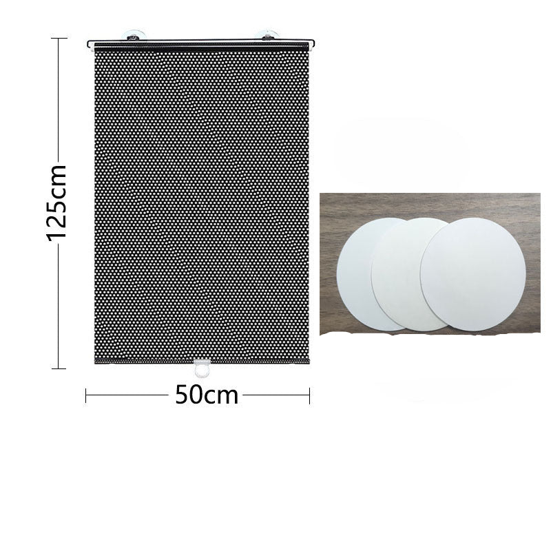 Cross-Border Car Sunshade Sun Protection and Heat Insulation Curtain Car Automatic Retractable Sunshade Automatic Roller Blind Sunshade