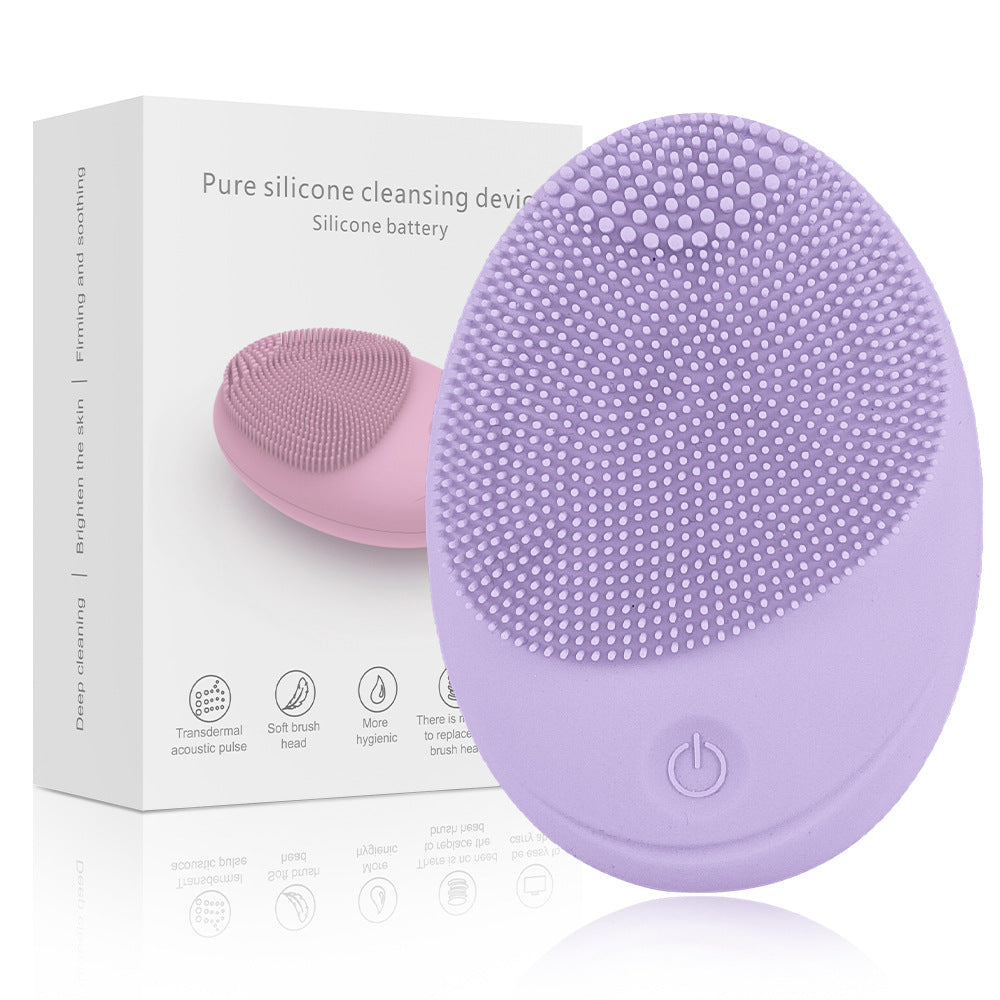 Electric Facial Cleanser Pore Cleaner Rechargeable Silicone Facial Cleanser for Women and Men Sonic Vibration Facial Cleansing Brush
