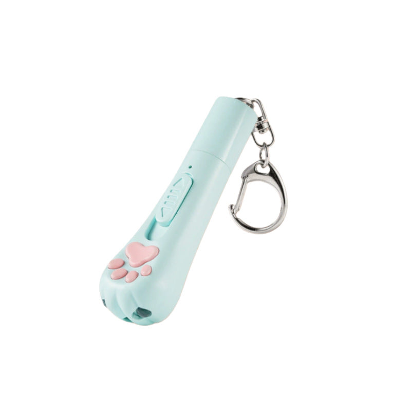 Cat Teasing Toy USB Rechargeable Multifunctional Cat Teaser Wand Uv White Light Multiple Pattern Projection Pet Supplies