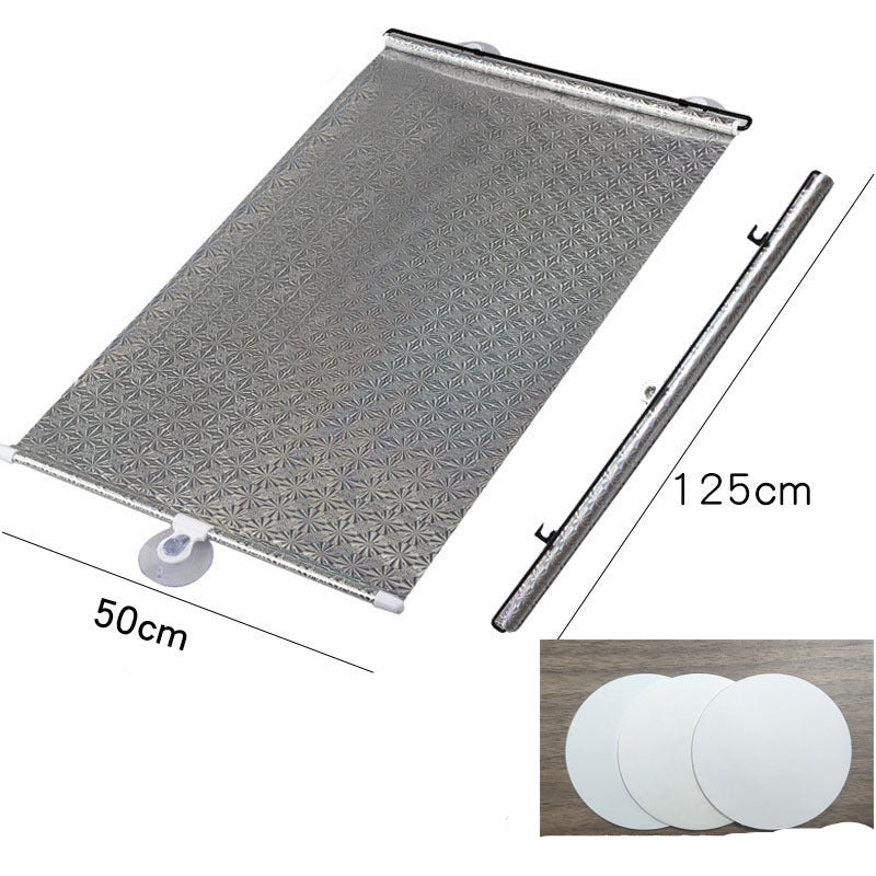 Cross-Border Car Sunshade Sun Protection and Heat Insulation Curtain Car Automatic Retractable Sunshade Automatic Roller Blind Sunshade
