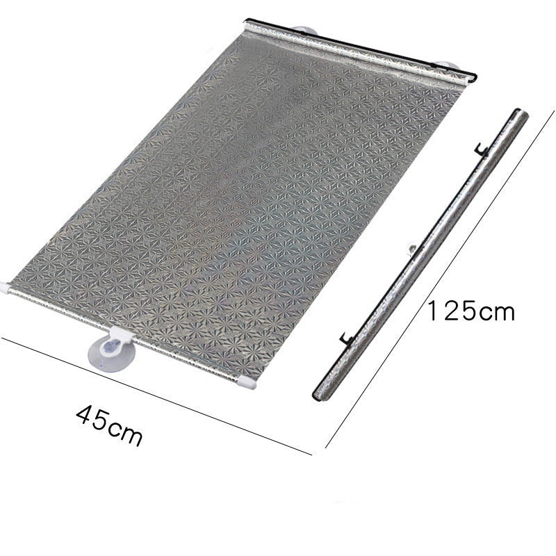 Cross-Border Car Sunshade Sun Protection and Heat Insulation Curtain Car Automatic Retractable Sunshade Automatic Roller Blind Sunshade