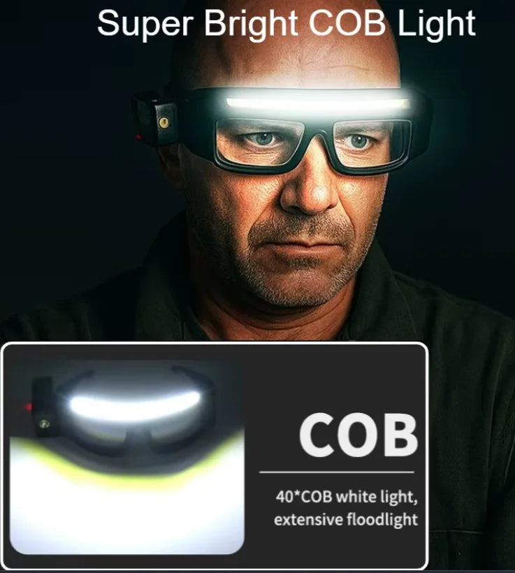 LED Lighted Safety Glasses - Protective Eyewear, Sports Biking Goggles, Rechargeable LED Safety Glasses | TYPE-C