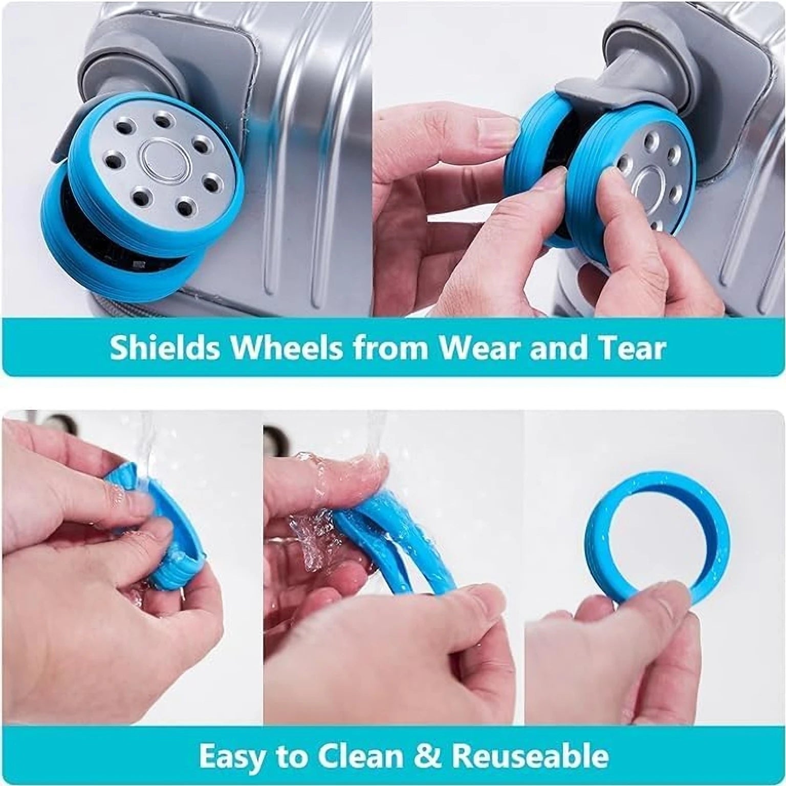 Luggage universal wheel silicone belt: 5 - 6.5 cm in Diameter.